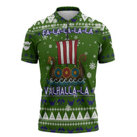 Amazing Viking Christmas Zipper Polo Shirt Xmas Holiday Patterns - Wonder Print Shop