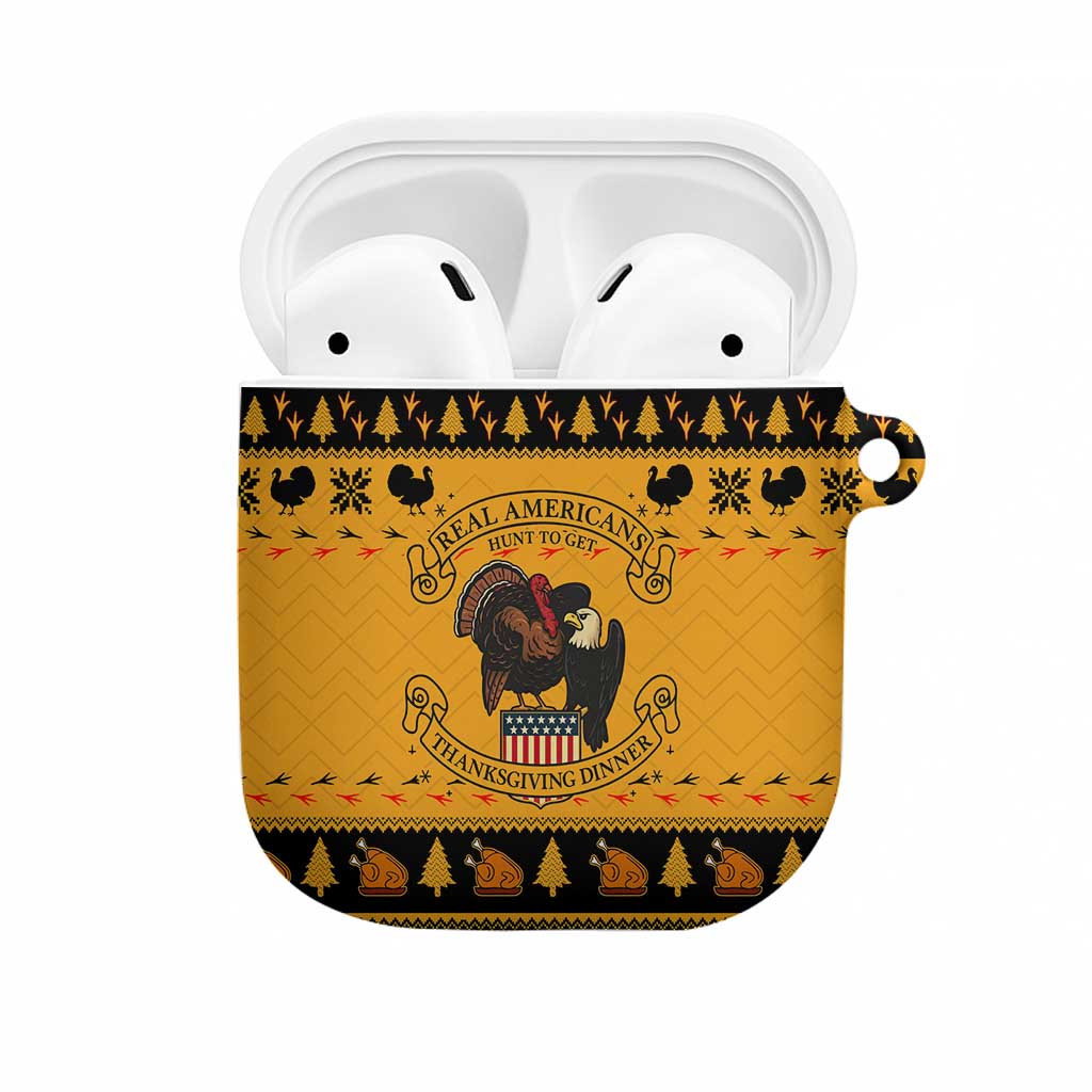 Americans Turkey Hunting Thanksgiving Christmas AirPods Case Xmas Holiday Patterns - Wonder Print Shop