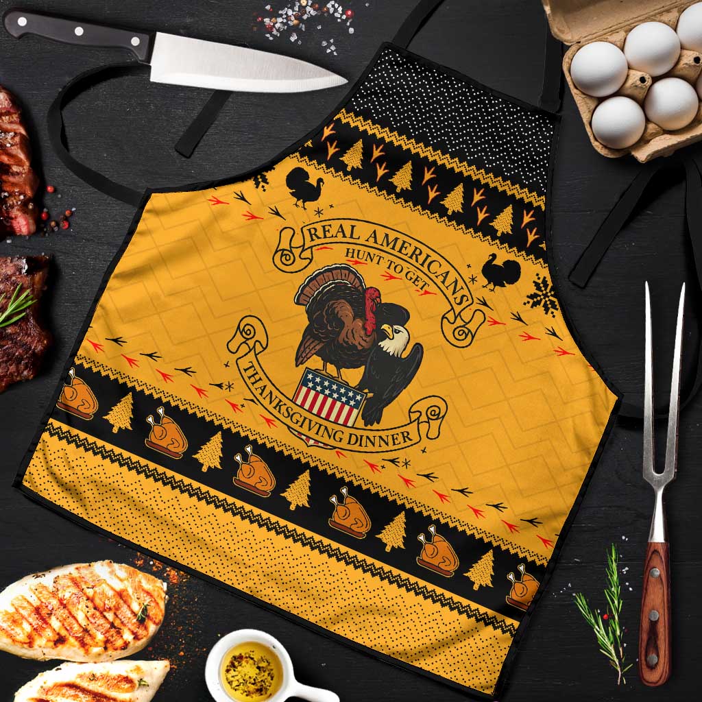Americans Turkey Hunting Thanksgiving Christmas Apron Xmas Holiday Patterns - Wonder Print Shop
