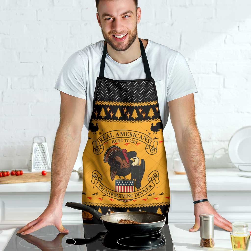 Americans Turkey Hunting Thanksgiving Christmas Apron Xmas Holiday Patterns - Wonder Print Shop