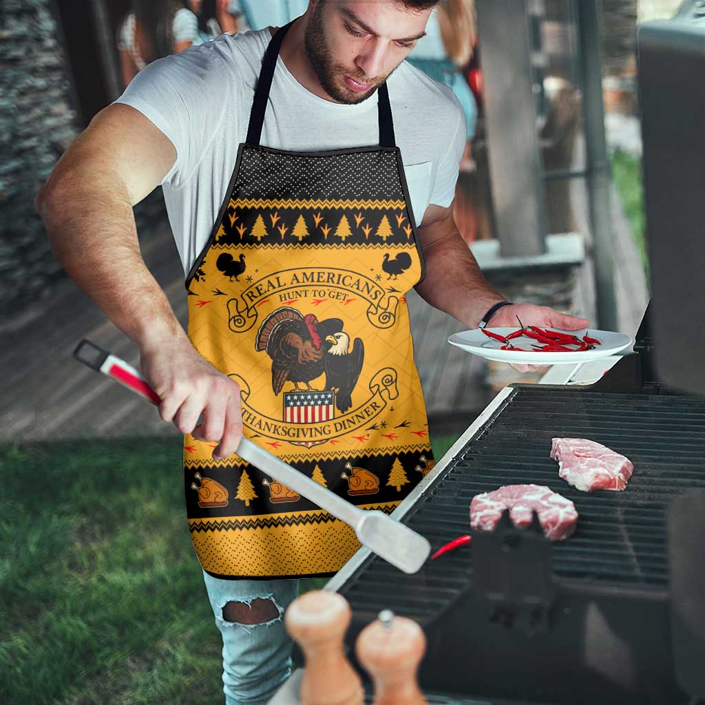 Americans Turkey Hunting Thanksgiving Christmas Apron Xmas Holiday Patterns - Wonder Print Shop