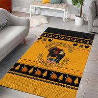 Americans Turkey Hunting Thanksgiving Christmas Area Rug Xmas Holiday Patterns - Wonder Print Shop