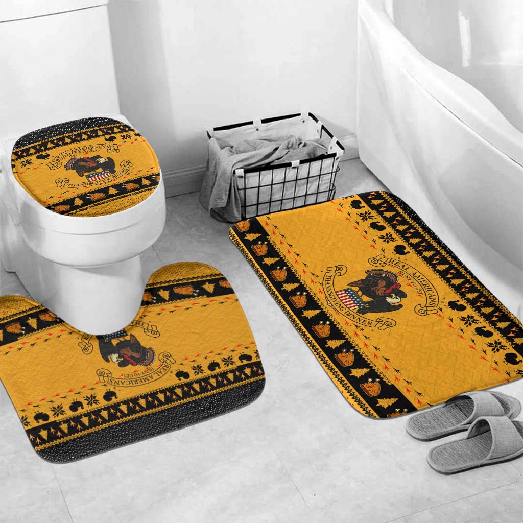 Americans Turkey Hunting Thanksgiving Christmas Bathroom Set Xmas Holiday Patterns - Wonder Print Shop