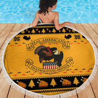 Americans Turkey Hunting Thanksgiving Christmas Beach Blanket Xmas Holiday Patterns - Wonder Print Shop