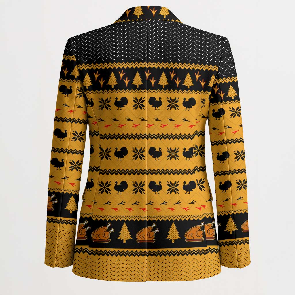 Americans Turkey Hunting Thanksgiving Christmas Blazer Xmas Holiday Patterns - Wonder Print Shop