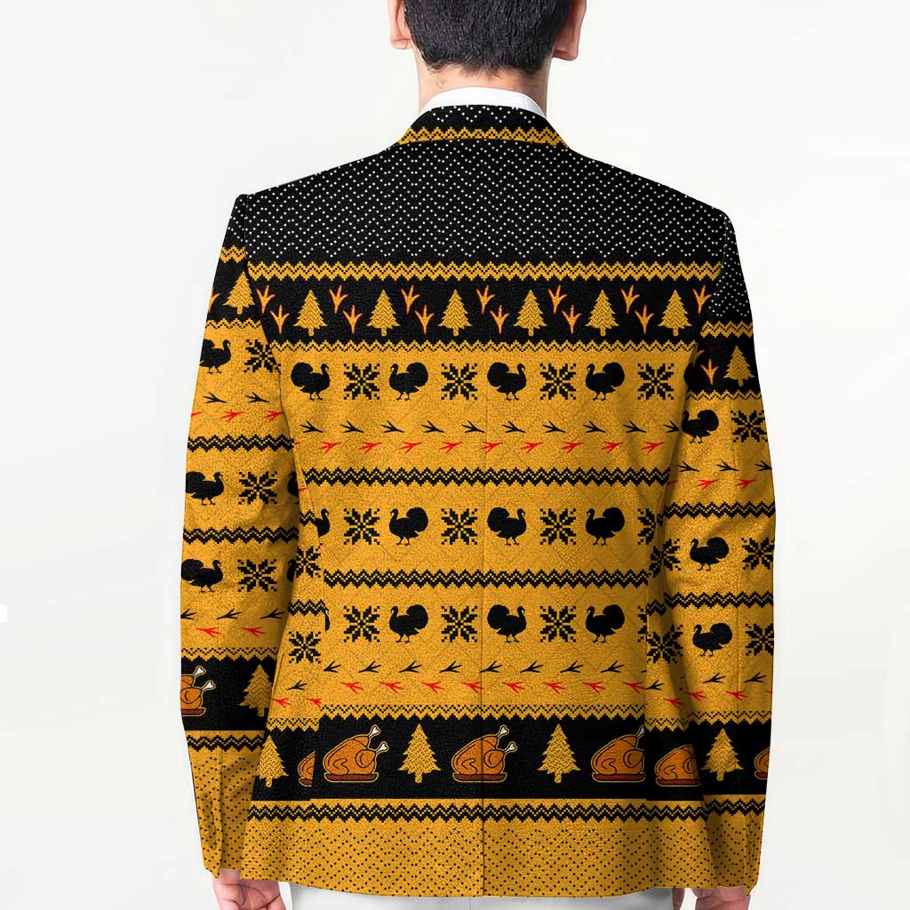 Americans Turkey Hunting Thanksgiving Christmas Blazer Xmas Holiday Patterns - Wonder Print Shop