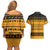 Americans Turkey Hunting Thanksgiving Christmas Couples Matching Off Shoulder Short Dress and Hawaiian Shirt Xmas Holiday Patterns - Wonder Print Shop