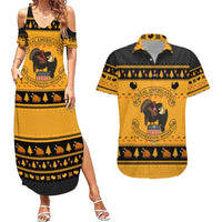 Americans Turkey Hunting Thanksgiving Christmas Couples Matching Summer Maxi Dress and Hawaiian Shirt Xmas Holiday Patterns - Wonder Print Shop