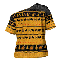 Americans Turkey Hunting Thanksgiving Christmas Cross Shoulder Shirt Xmas Holiday Patterns - Wonder Print Shop