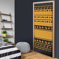 Americans Turkey Hunting Thanksgiving Christmas Door Cover Xmas Holiday Patterns - Wonder Print Shop