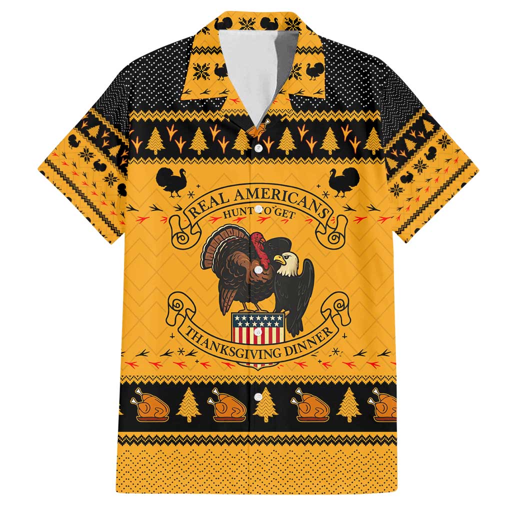 Americans Turkey Hunting Thanksgiving Christmas Family Matching Long Sleeve Bodycon Dress and Hawaiian Shirt Xmas Holiday Patterns - Wonder Print Shop