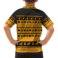 Americans Turkey Hunting Thanksgiving Christmas Family Matching Off The Shoulder Long Sleeve Dress and Hawaiian Shirt Xmas Holiday Patterns - Wonder Print Shop