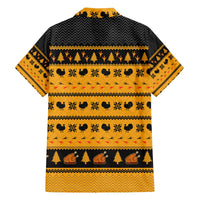 Americans Turkey Hunting Thanksgiving Christmas Family Matching Off The Shoulder Long Sleeve Dress and Hawaiian Shirt Xmas Holiday Patterns - Wonder Print Shop