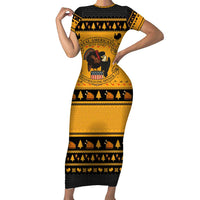 Americans Turkey Hunting Thanksgiving Christmas Family Matching Short Sleeve Bodycon Dress and Hawaiian Shirt Xmas Holiday Patterns - Wonder Print Shop