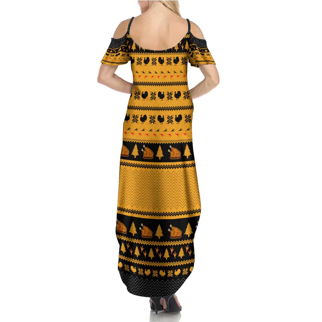 Americans Turkey Hunting Thanksgiving Christmas Family Matching Summer Maxi Dress and Hawaiian Shirt Xmas Holiday Patterns - Wonder Print Shop