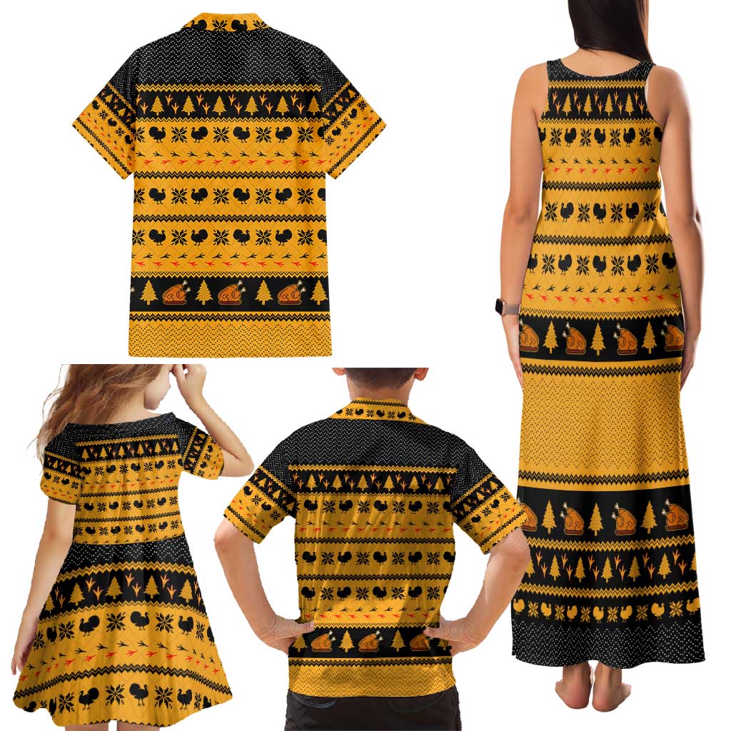 Americans Turkey Hunting Thanksgiving Christmas Family Matching Tank Maxi Dress and Hawaiian Shirt Xmas Holiday Patterns - Wonder Print Shop