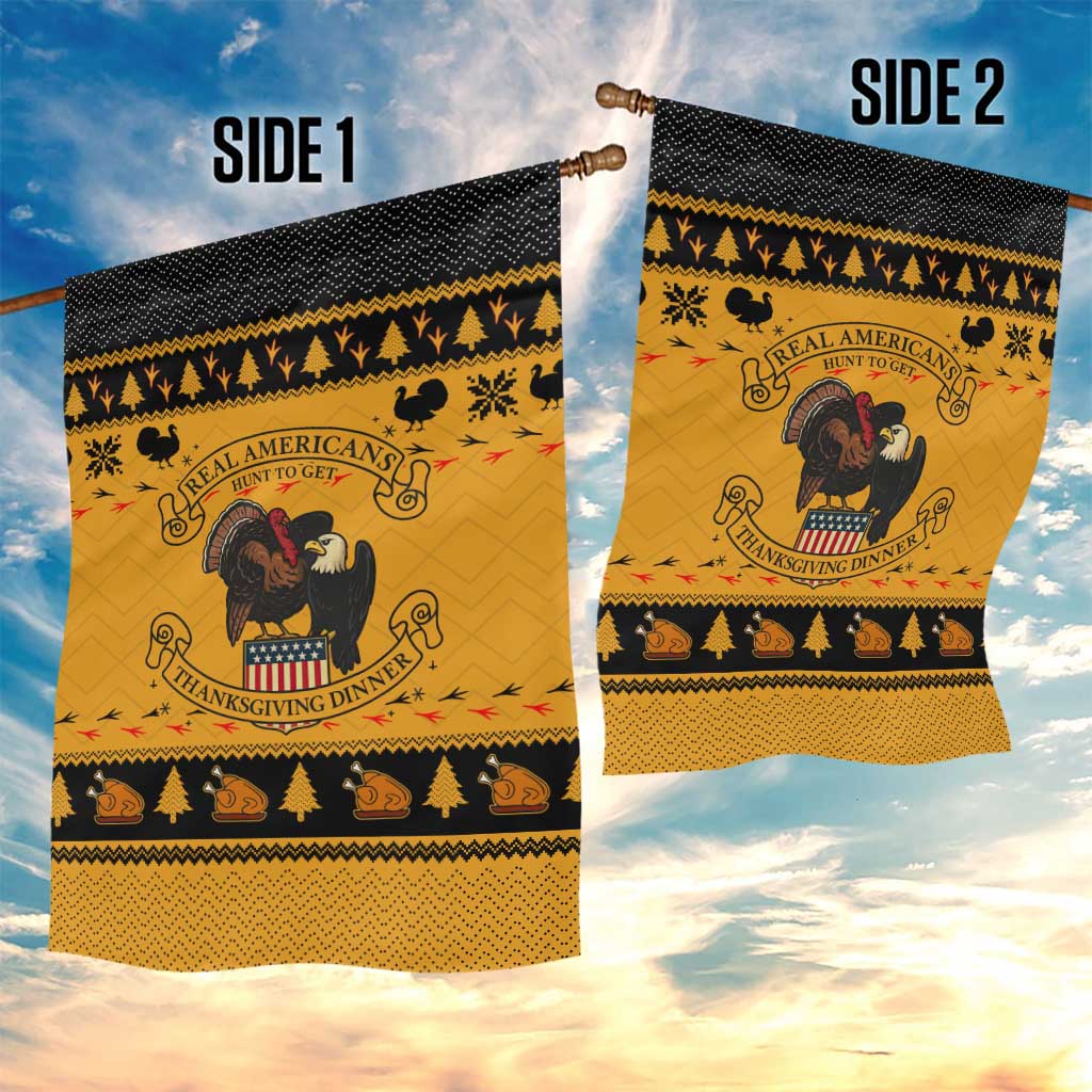 Americans Turkey Hunting Thanksgiving Christmas Garden Flag Xmas Holiday Patterns - Wonder Print Shop