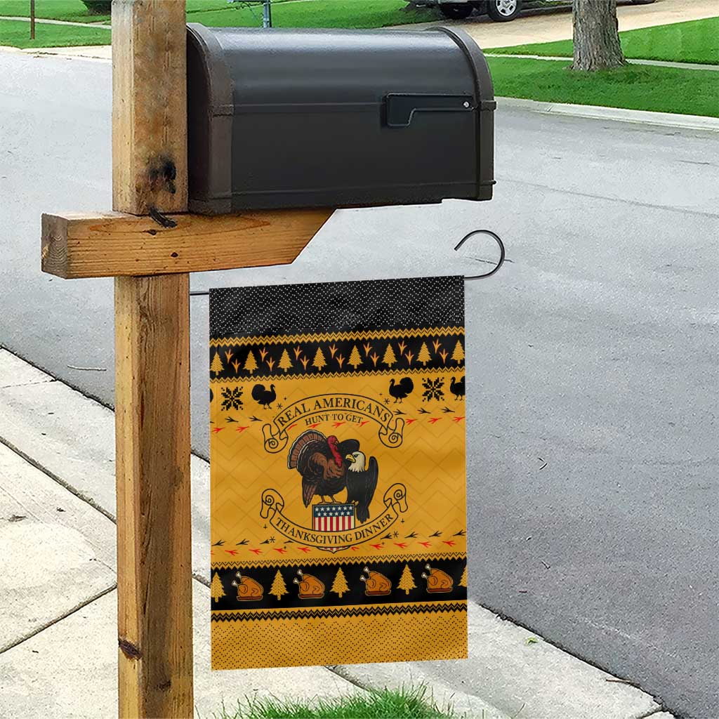 Americans Turkey Hunting Thanksgiving Christmas Garden Flag Xmas Holiday Patterns - Wonder Print Shop
