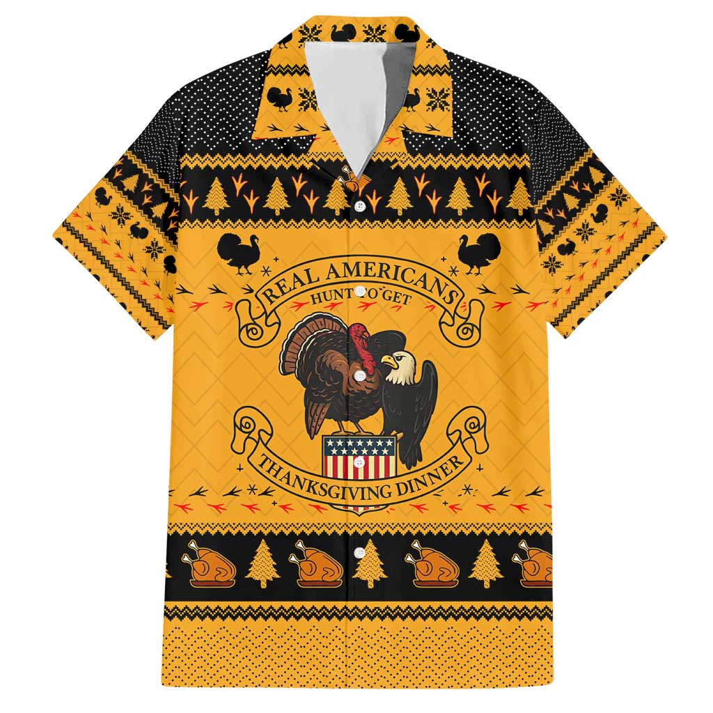 Americans Turkey Hunting Thanksgiving Christmas Hawaiian Shirt Xmas Holiday Patterns - Wonder Print Shop