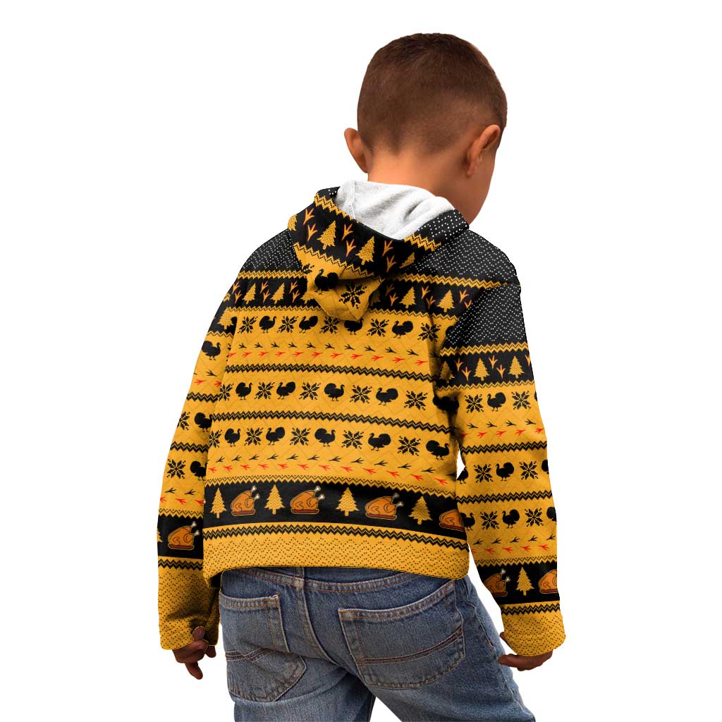 Americans Turkey Hunting Thanksgiving Christmas Kid Hoodie Xmas Holiday Patterns - Wonder Print Shop