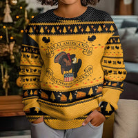 Americans Turkey Hunting Thanksgiving Christmas Kid Ugly Christmas Sweater Xmas Holiday Patterns - Wonder Print Shop