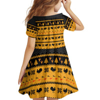 Americans Turkey Hunting Thanksgiving Christmas Kid Short Sleeve Dress Xmas Holiday Patterns - Wonder Print Shop