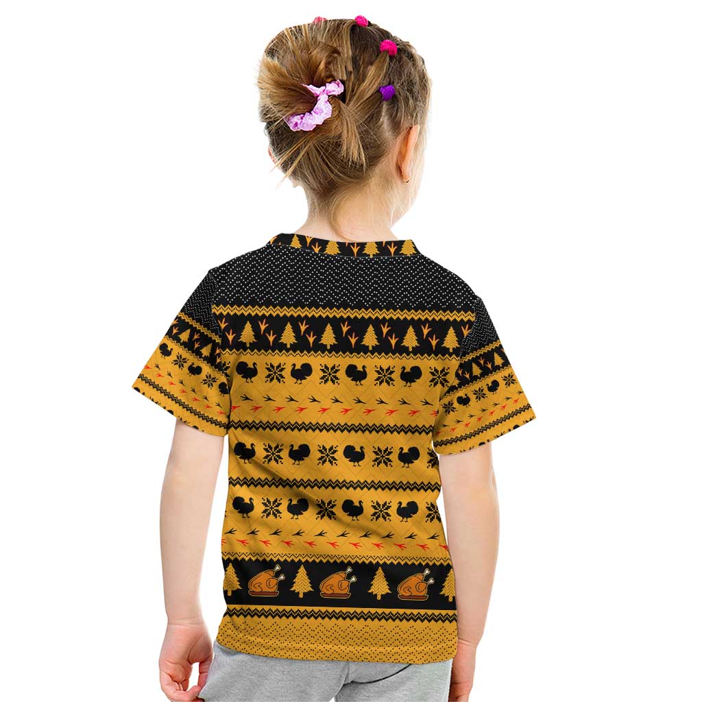 Americans Turkey Hunting Thanksgiving Christmas Kid T Shirt Xmas Holiday Patterns - Wonder Print Shop