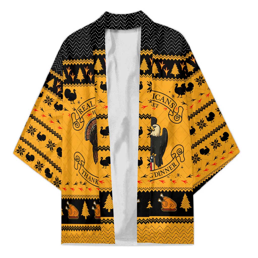Americans Turkey Hunting Thanksgiving Christmas Kimono Xmas Holiday Patterns - Wonder Print Shop