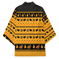 Americans Turkey Hunting Thanksgiving Christmas Kimono Xmas Holiday Patterns - Wonder Print Shop