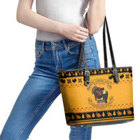 Americans Turkey Hunting Thanksgiving Christmas Leather Tote Bag Xmas Holiday Patterns - Wonder Print Shop