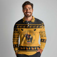 Americans Turkey Hunting Thanksgiving Christmas Long Sleeve Polo Shirt Xmas Holiday Patterns - Wonder Print Shop