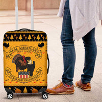 Americans Turkey Hunting Thanksgiving Christmas Luggage Cover Xmas Holiday Patterns - Wonder Print Shop
