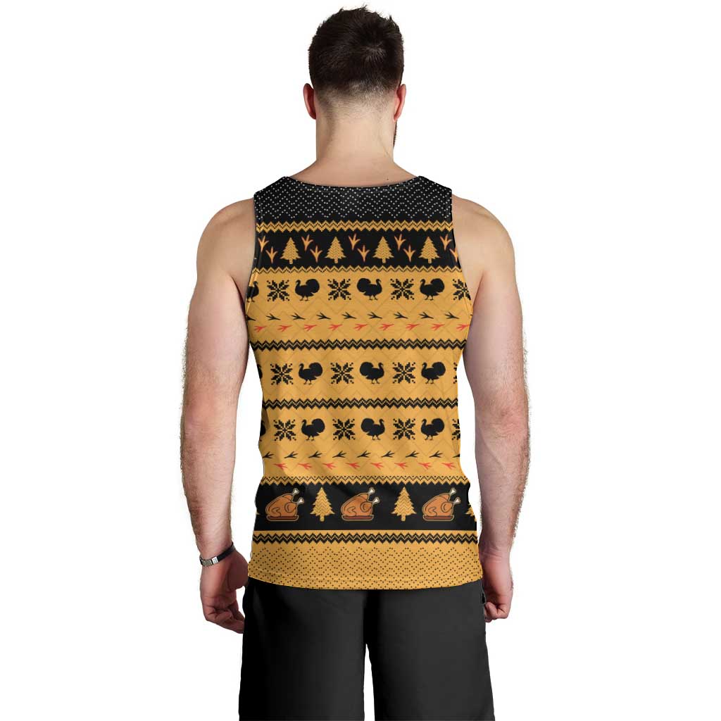 Americans Turkey Hunting Thanksgiving Christmas Men Tank Top Xmas Holiday Patterns - Wonder Print Shop