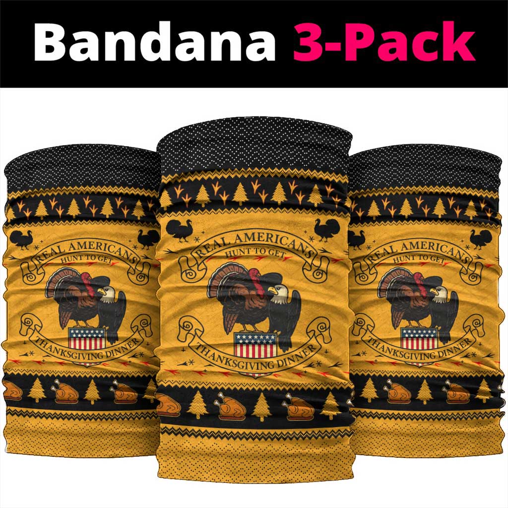 Americans Turkey Hunting Thanksgiving Christmas Neck Gaiter Xmas Holiday Patterns - Wonder Print Shop