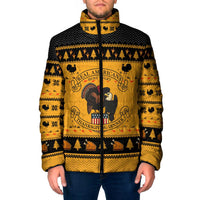 Americans Turkey Hunting Thanksgiving Christmas Padded Jacket Xmas Holiday Patterns - Wonder Print Shop