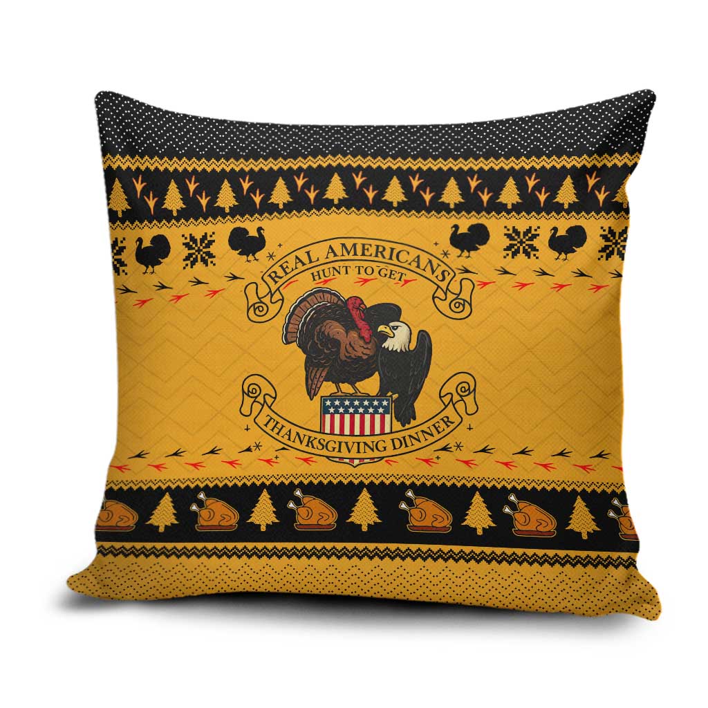 Americans Turkey Hunting Thanksgiving Christmas Pillow Cover Xmas Holiday Patterns - Wonder Print Shop