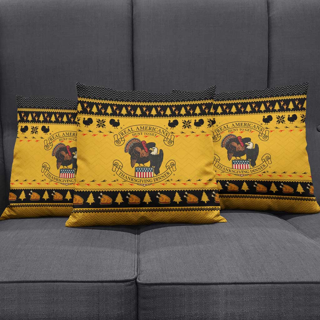 Americans Turkey Hunting Thanksgiving Christmas Pillow Cover Xmas Holiday Patterns - Wonder Print Shop