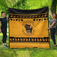 Americans Turkey Hunting Thanksgiving Christmas Quilt Xmas Holiday Patterns - Wonder Print Shop