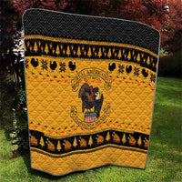 Americans Turkey Hunting Thanksgiving Christmas Quilt Xmas Holiday Patterns - Wonder Print Shop