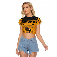 Americans Turkey Hunting Thanksgiving Christmas Raglan Cropped T Shirt Xmas Holiday Patterns - Wonder Print Shop