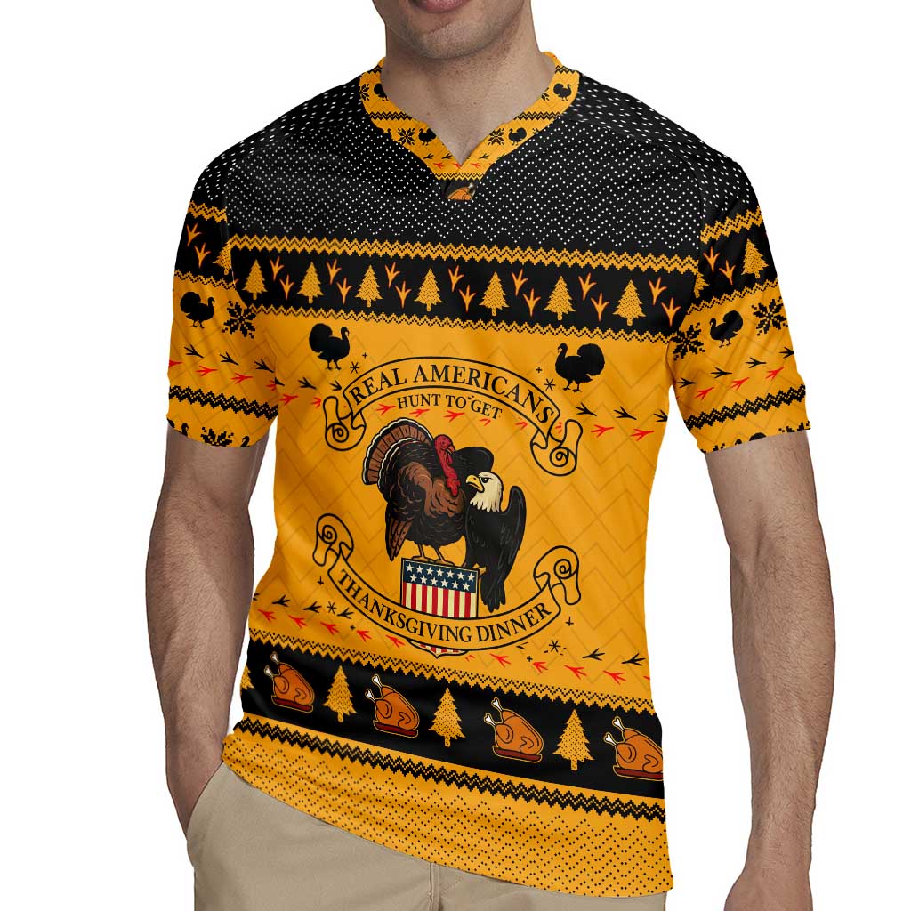 Americans Turkey Hunting Thanksgiving Christmas Rugby Jersey Xmas Holiday Patterns - Wonder Print Shop