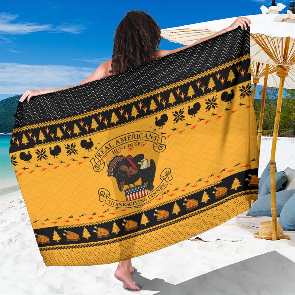 Americans Turkey Hunting Thanksgiving Christmas Sarong Xmas Holiday Patterns - Wonder Print Shop