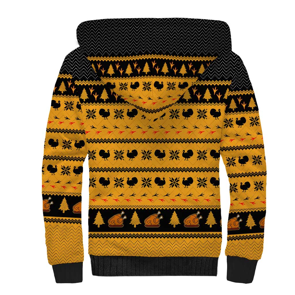 Americans Turkey Hunting Thanksgiving Christmas Sherpa Hoodie Xmas Holiday Patterns - Wonder Print Shop
