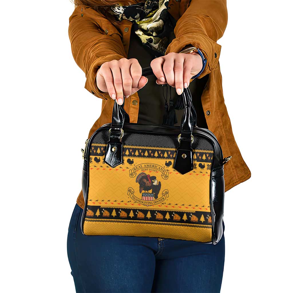 Americans Turkey Hunting Thanksgiving Christmas Shoulder Handbag Xmas Holiday Patterns - Wonder Print Shop