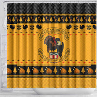 Americans Turkey Hunting Thanksgiving Christmas Shower Curtain Xmas Holiday Patterns - Wonder Print Shop