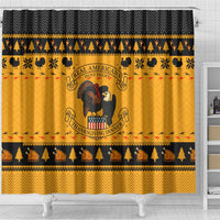 Americans Turkey Hunting Thanksgiving Christmas Shower Curtain Xmas Holiday Patterns - Wonder Print Shop