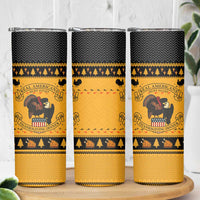 Americans Turkey Hunting Thanksgiving Christmas Skinny Tumbler Xmas Holiday Patterns - Wonder Print Shop