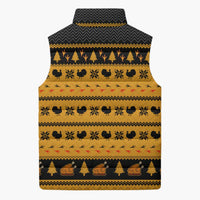 Americans Turkey Hunting Thanksgiving Christmas Sleeveless Puffer Jacket Xmas Holiday Patterns - Wonder Print Shop