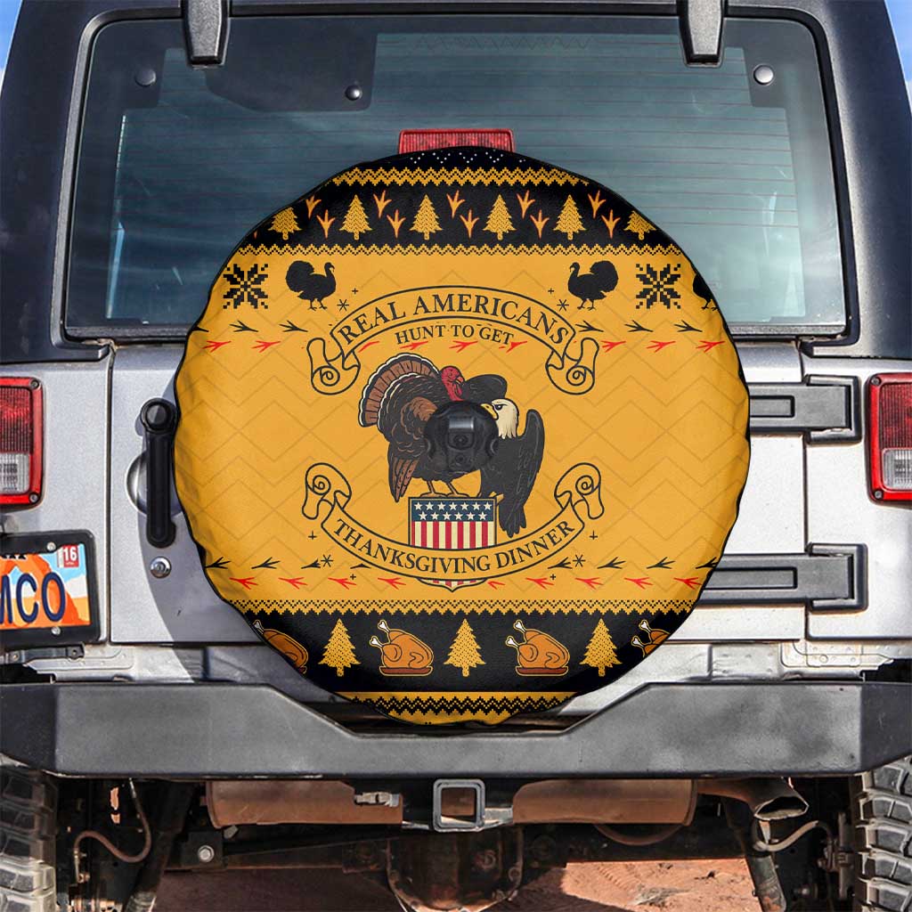 Americans Turkey Hunting Thanksgiving Christmas Spare Tire Cover Xmas Holiday Patterns - Wonder Print Shop