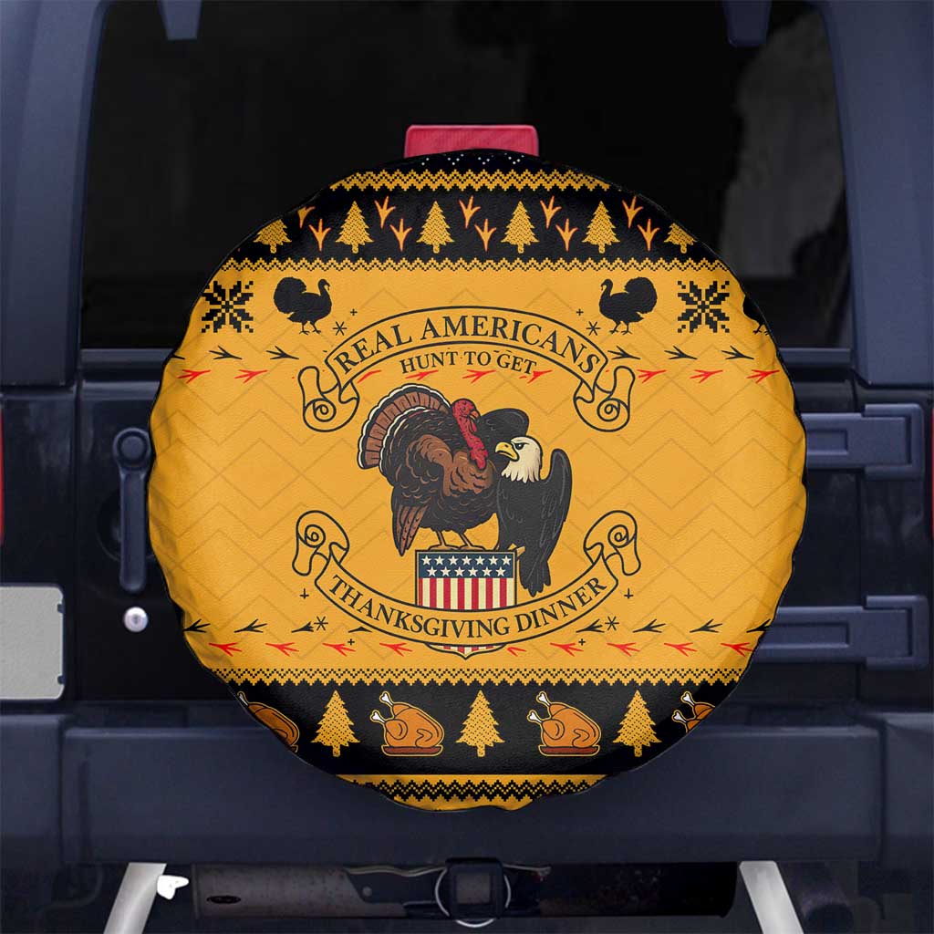 Americans Turkey Hunting Thanksgiving Christmas Spare Tire Cover Xmas Holiday Patterns - Wonder Print Shop